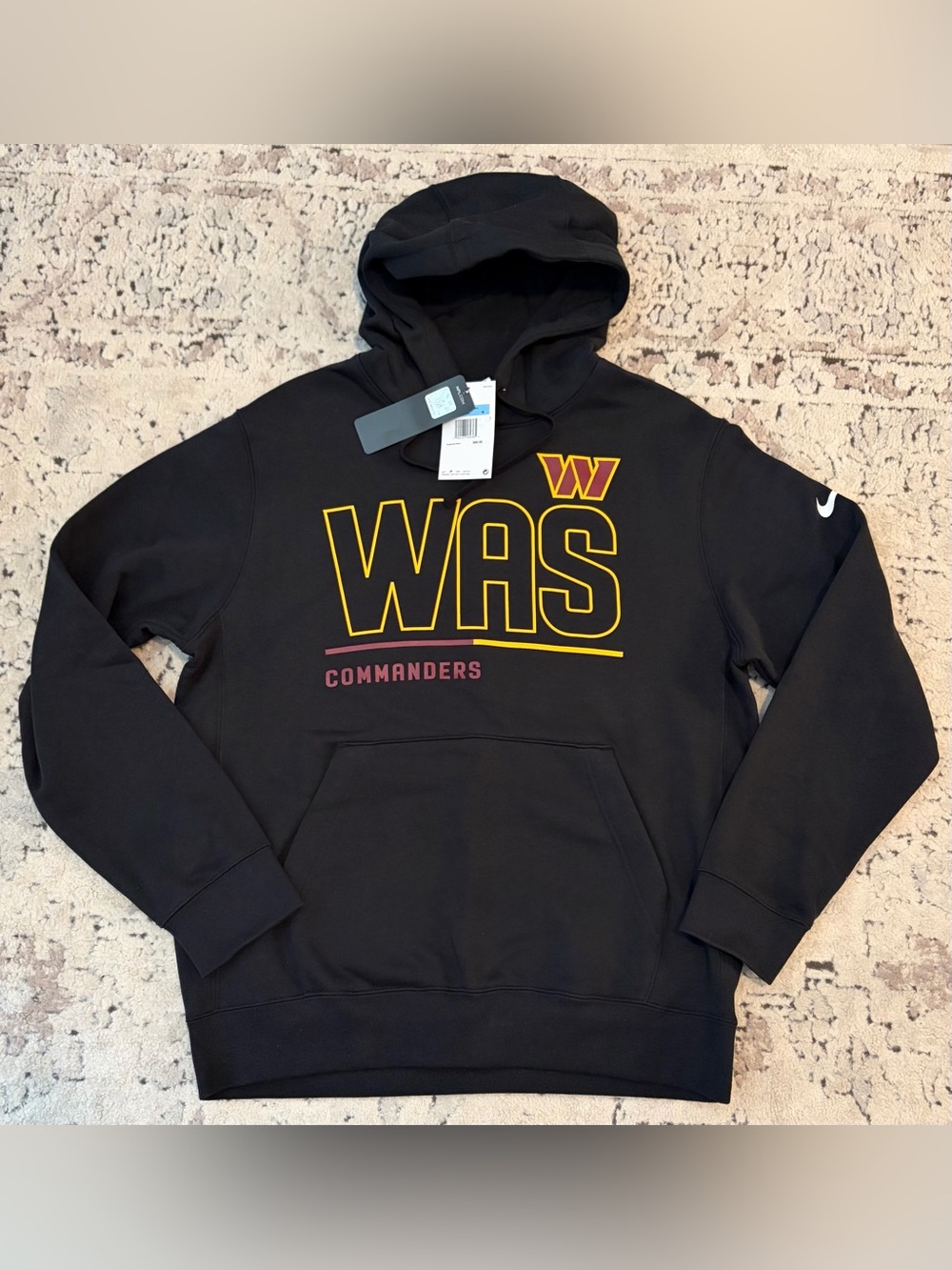 Nike 2025 Washington Commanders NFL Football Black Hoodie Men’s Size: Medium